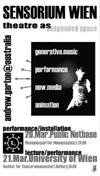 Poster for Wien lecture and performance, 1997